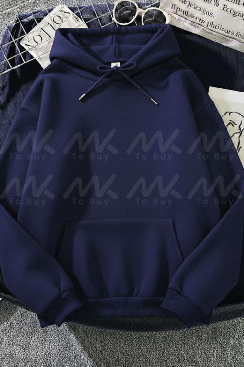 Capuche Uni Bleu Marine