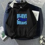 capuche hommes avec design Believe Your Dreams noir