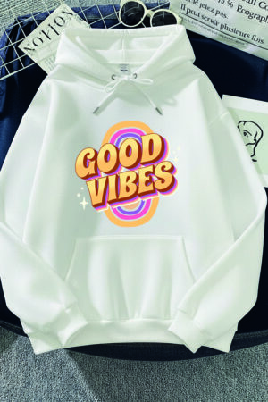 capuche avec design pour homme blanc