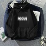 capuche avec design Focus noir