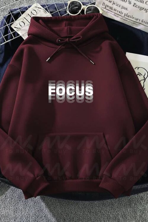 Capuche avec design Focus – Burgundi