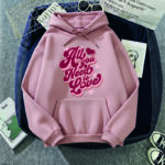 capuche avec design rose poudré