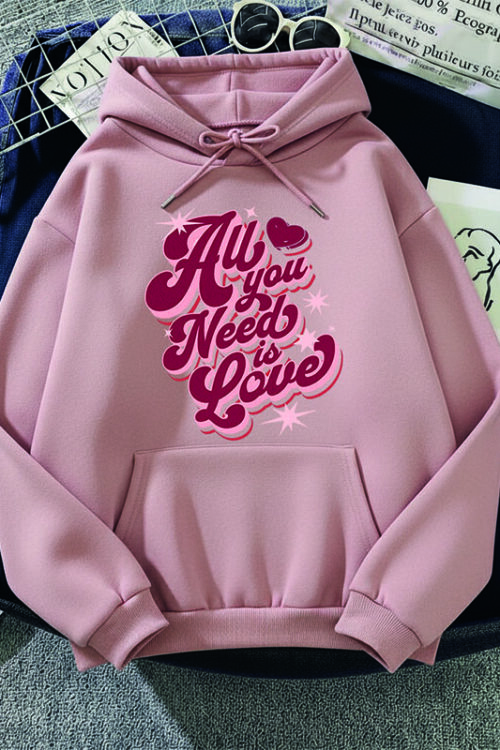 Capuche avec design – Rose poudré