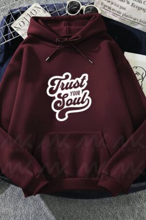 capuche avec design Trust Your Soul Burgundi