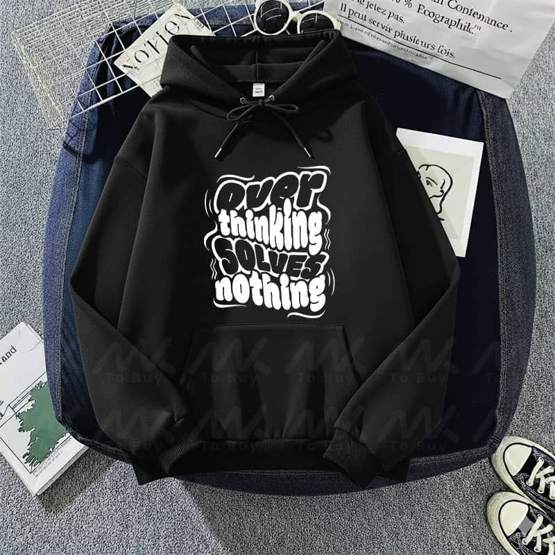 Capuche homme noir avec design