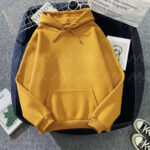 capuche uni jaune moutarde