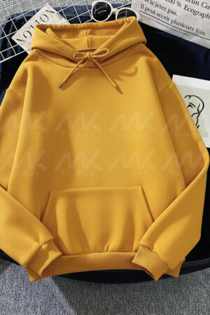 capuche uni jaune moutarde