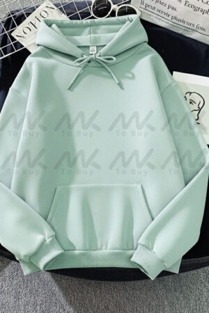 capuche uni vert d'eau