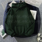 capuche uni vert sapin