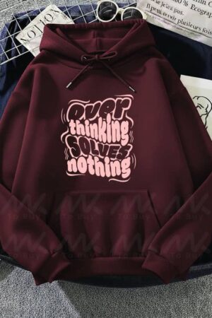 capuche avec design Over Thinking Solves Nothing